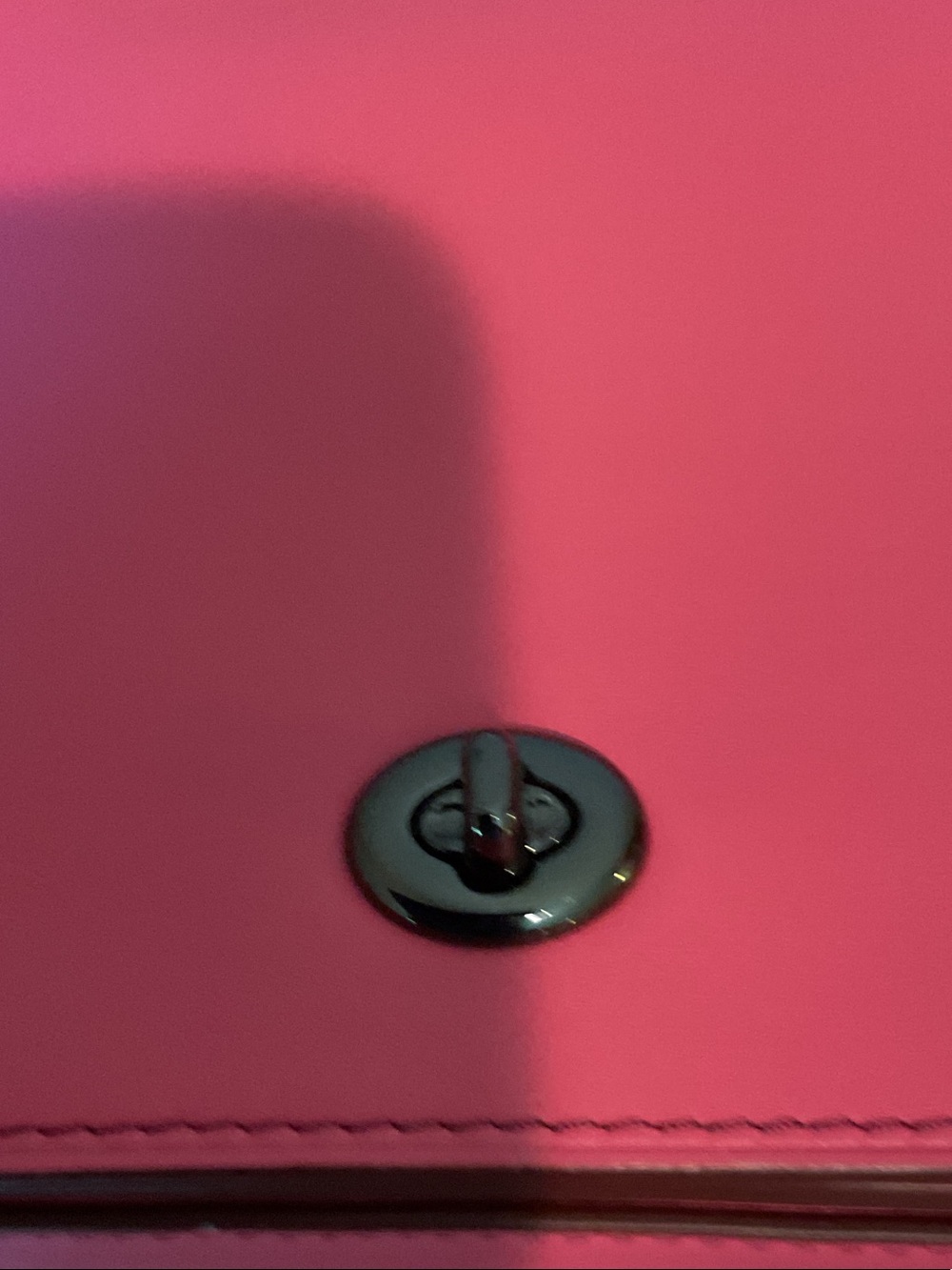 Coach Hot Pink Leather Crossbody with Turn-Lock - Picture 8 of 12